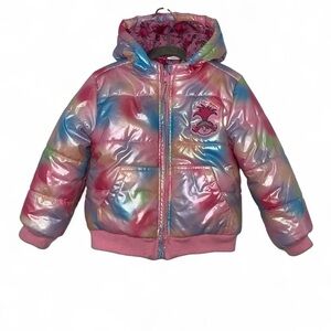 Trolls Multicolor Puffer Jacket for Kids